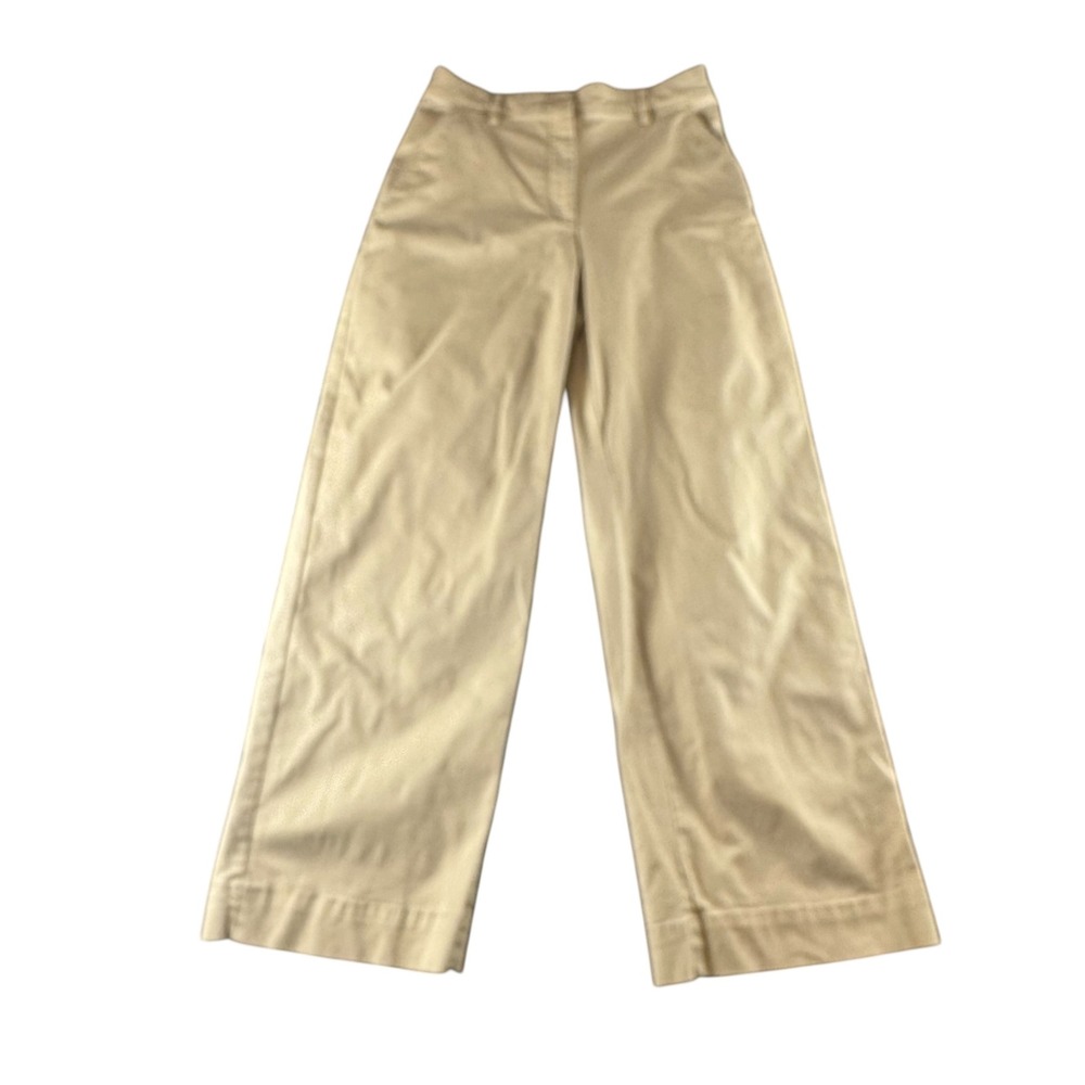 Abercrombie & Fitch Khaki Tan High Rise Wide Leg Chino Pants Womens Size 28/6